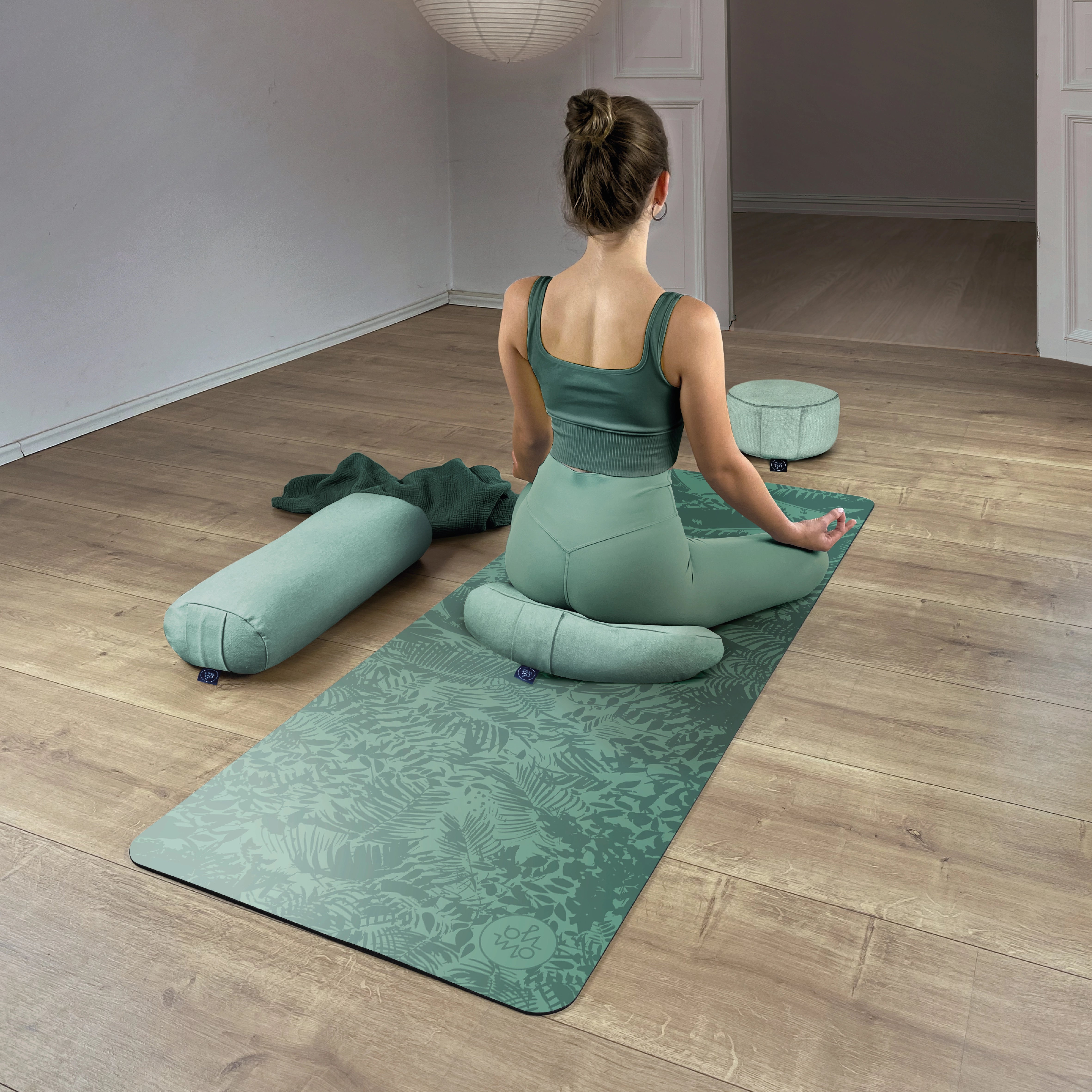 Advanced Grip Yoga Mat - Green Botanic