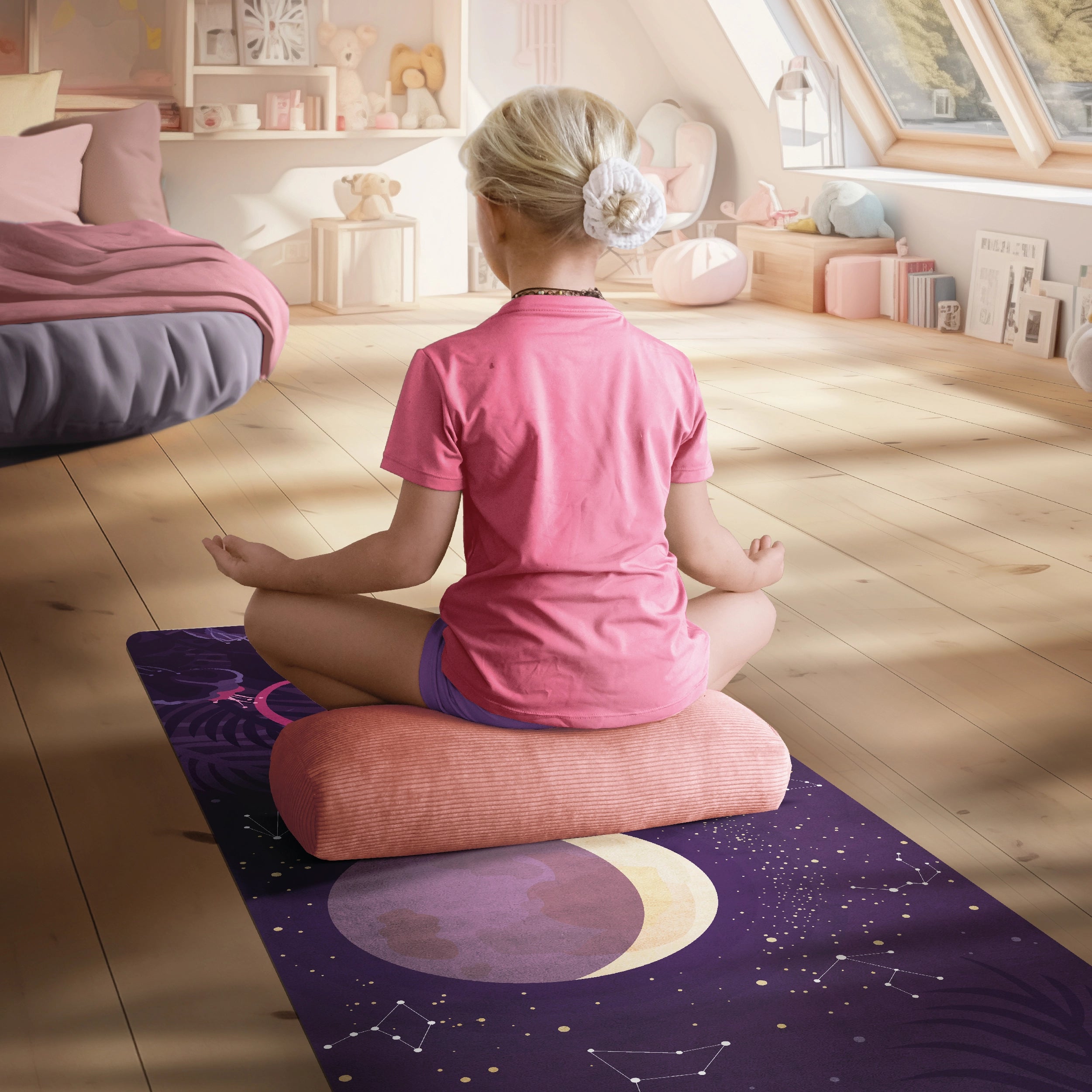 Children's yoga mat - Peaceful Moon