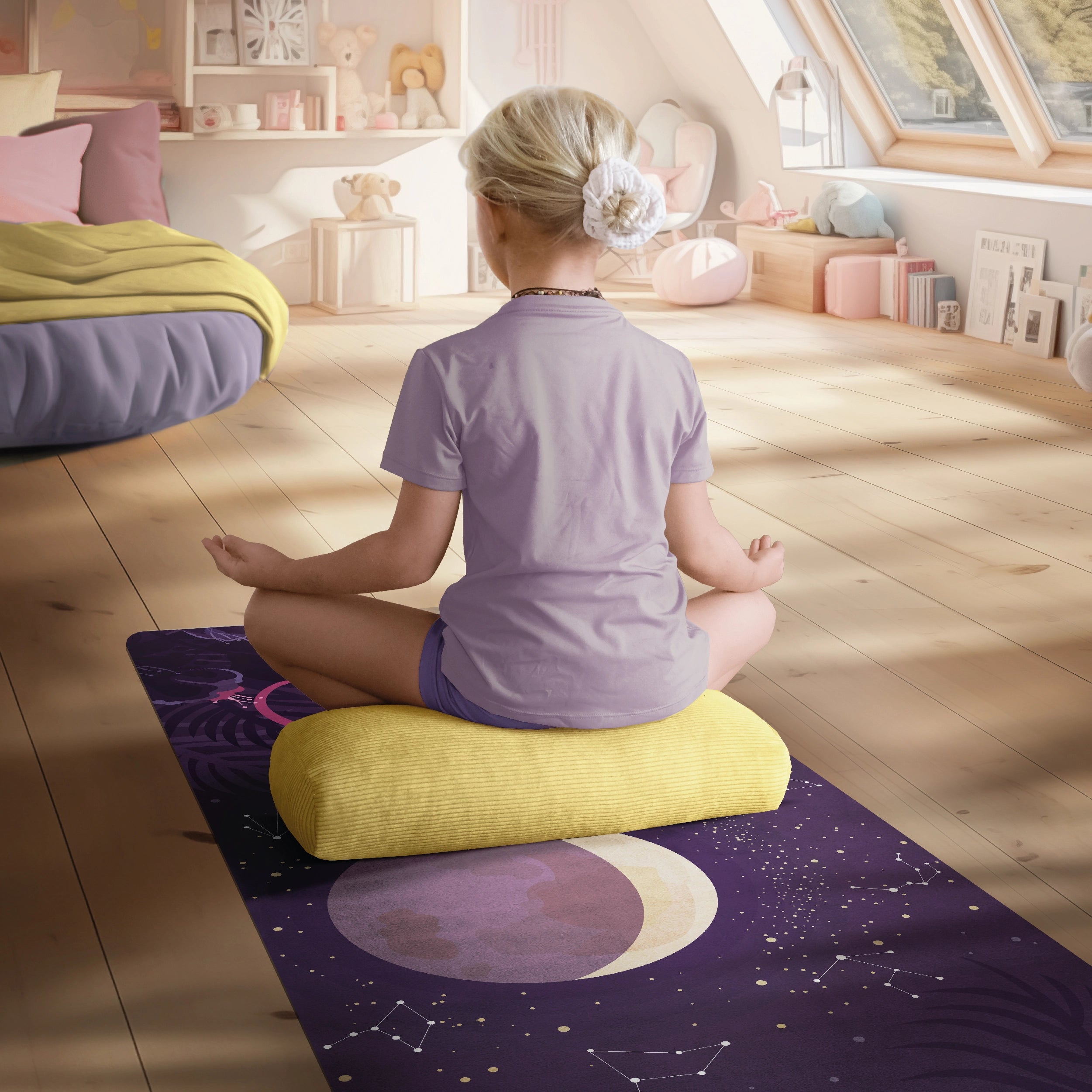 Children's yoga mat - Peaceful Moon