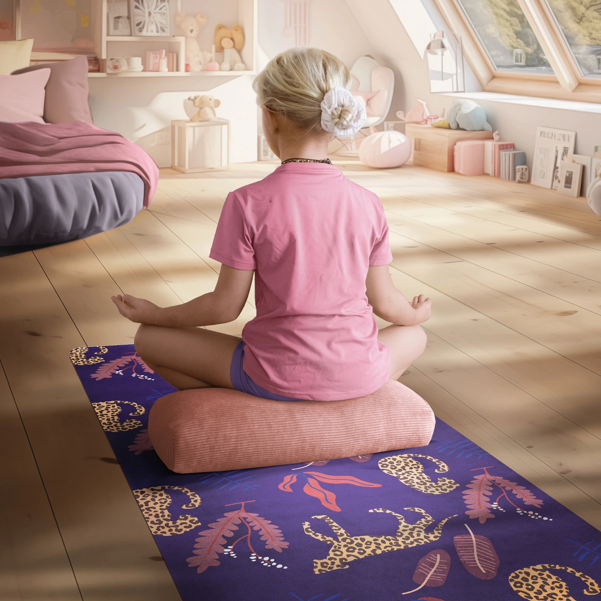 Children's yoga mat - Night in the Jungle