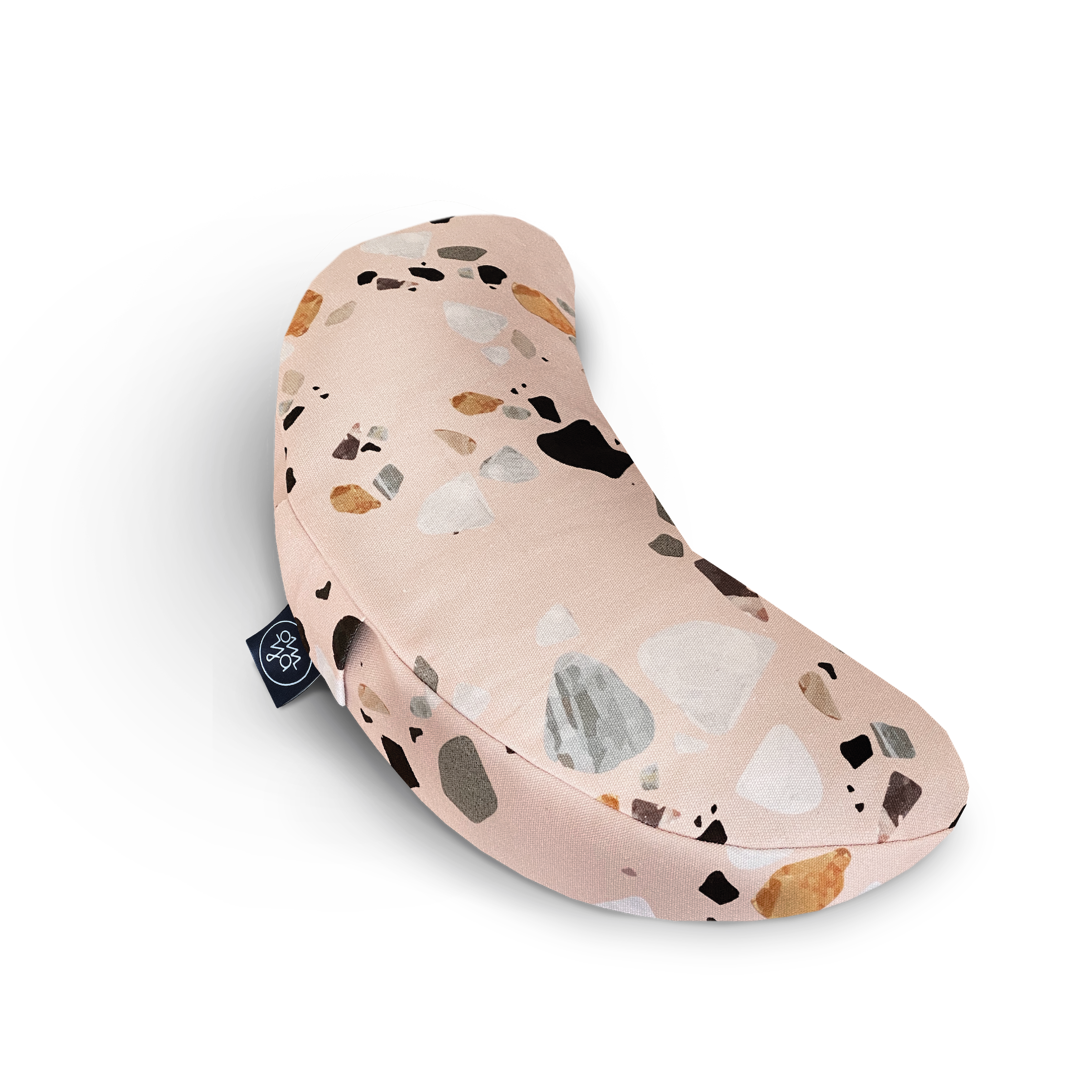 Design Yoga Halbmond Kissen - Rosé Terrazzo