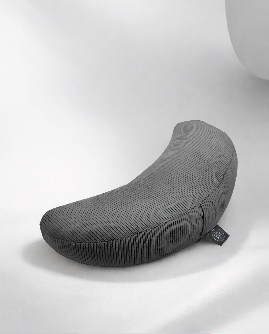 Design Yoga Half Moon Cushion - Granit Cord